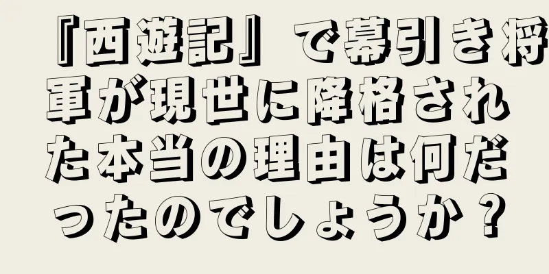 『西遊記』で幕引き将軍が現世に降格された本当の理由は何だったのでしょうか？