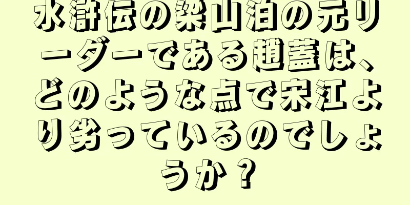 水滸伝の梁山泊の元リーダーである趙蓋は、どのような点で宋江より劣っているのでしょうか？