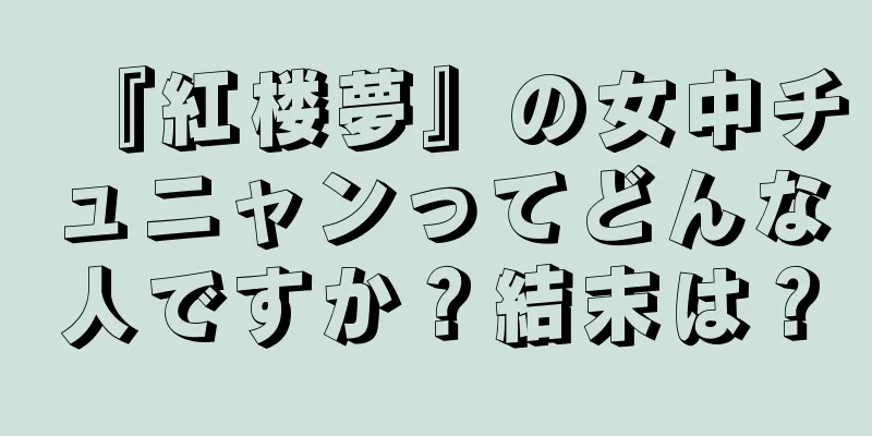 『紅楼夢』の女中チュニャンってどんな人ですか？結末は？