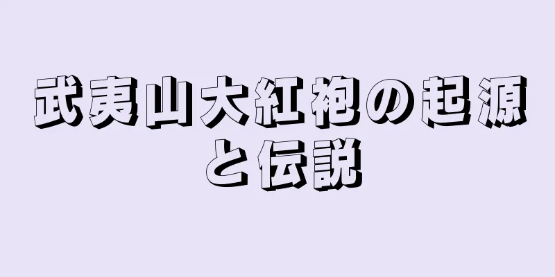 武夷山大紅袍の起源と伝説