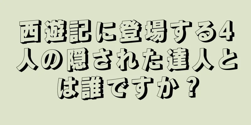 西遊記に登場する4人の隠された達人とは誰ですか？