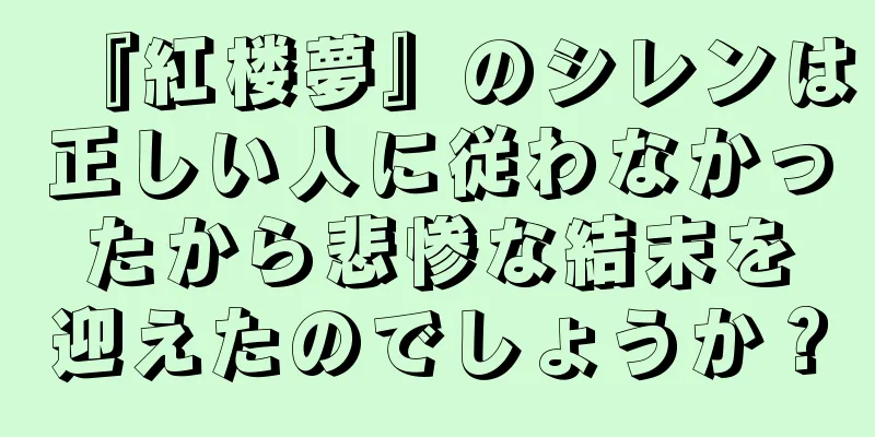 『紅楼夢』のシレンは正しい人に従わなかったから悲惨な結末を迎えたのでしょうか？