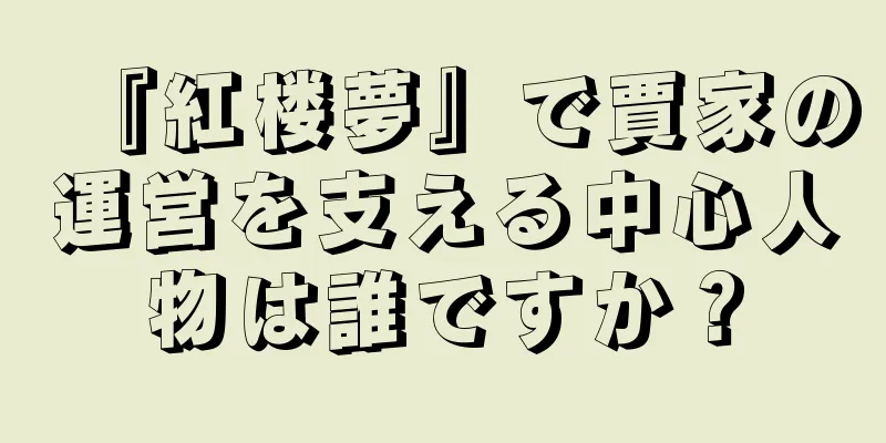 『紅楼夢』で賈家の運営を支える中心人物は誰ですか？