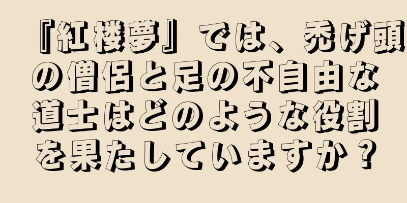 『紅楼夢』では、禿げ頭の僧侶と足の不自由な道士はどのような役割を果たしていますか？