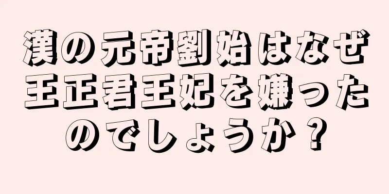 漢の元帝劉始はなぜ王正君王妃を嫌ったのでしょうか？