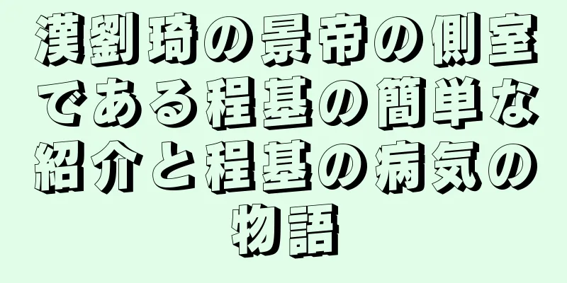 漢劉琦の景帝の側室である程基の簡単な紹介と程基の病気の物語