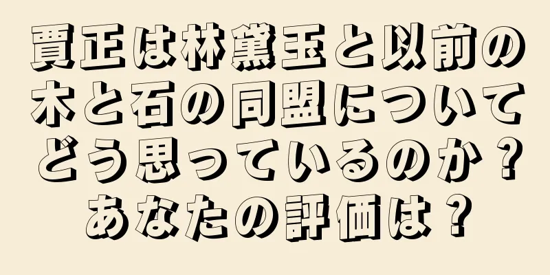 賈正は林黛玉と以前の木と石の同盟についてどう思っているのか？あなたの評価は？