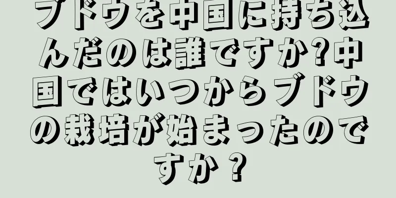 ブドウを中国に持ち込んだのは誰ですか?中国ではいつからブドウの栽培が始まったのですか？