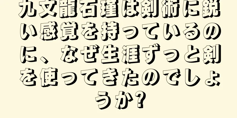 九文龍石瑾は剣術に鋭い感覚を持っているのに、なぜ生涯ずっと剣を使ってきたのでしょうか?