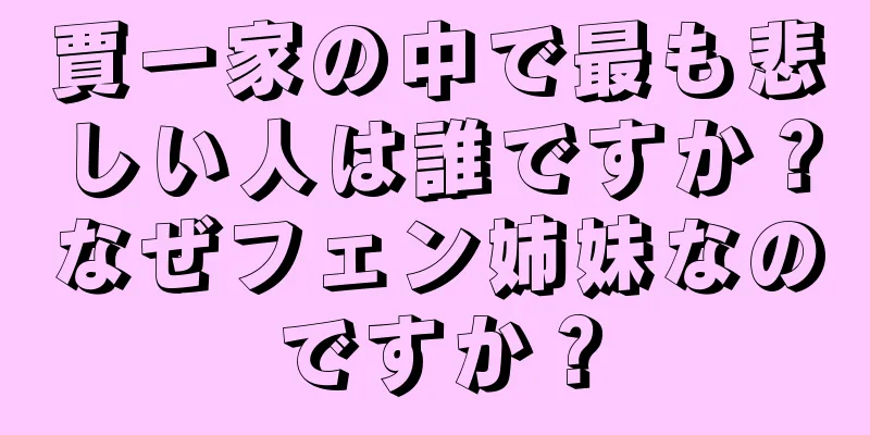 賈一家の中で最も悲しい人は誰ですか？なぜフェン姉妹なのですか？