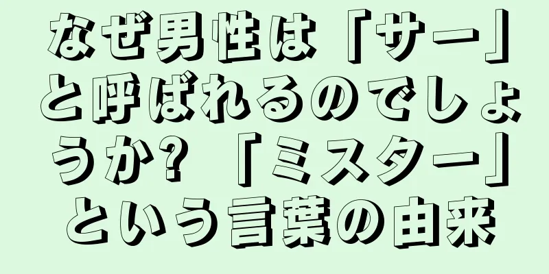 なぜ男性は「サー」と呼ばれるのでしょうか? 「ミスター」という言葉の由来