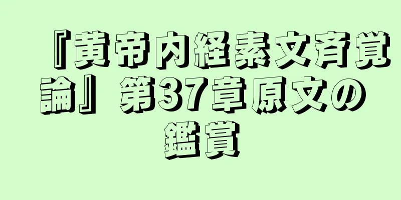 『黄帝内経素文斉覚論』第37章原文の鑑賞