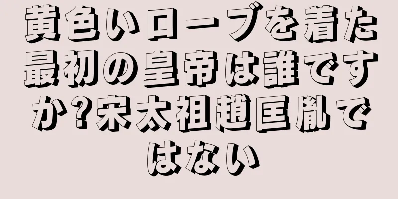 黄色いローブを着た最初の皇帝は誰ですか?宋太祖趙匡胤ではない