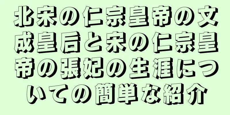北宋の仁宗皇帝の文成皇后と宋の仁宗皇帝の張妃の生涯についての簡単な紹介