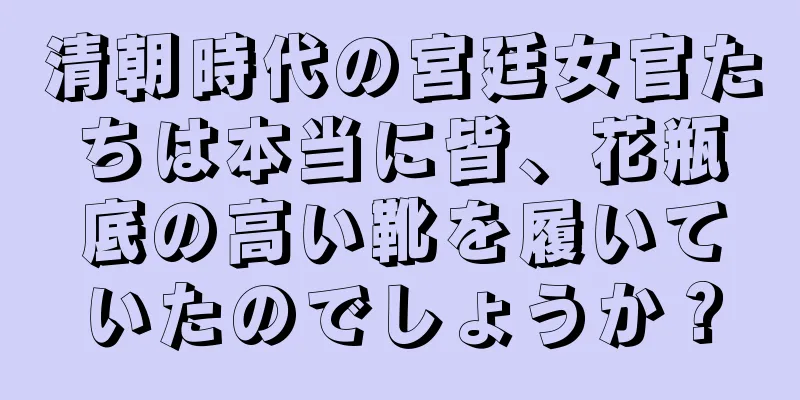 清朝時代の宮廷女官たちは本当に皆、花瓶底の高い靴を履いていたのでしょうか？