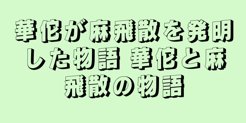 華佗が麻飛散を発明した物語 華佗と麻飛散の物語