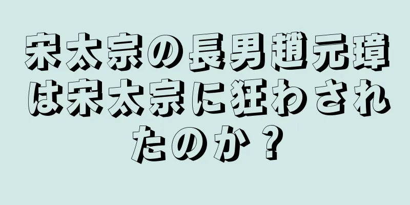 宋太宗の長男趙元璋は宋太宗に狂わされたのか？