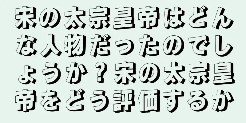 宋の太宗皇帝はどんな人物だったのでしょうか？宋の太宗皇帝をどう評価するか