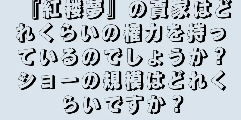 『紅楼夢』の賈家はどれくらいの権力を持っているのでしょうか？ショーの規模はどれくらいですか？