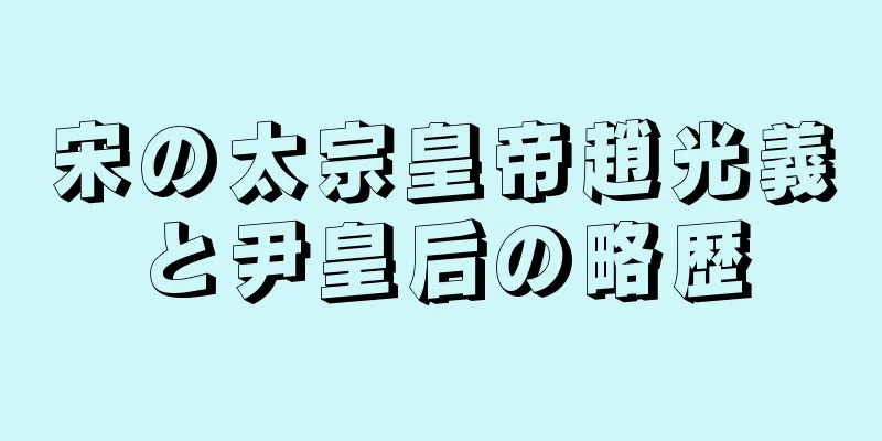 宋の太宗皇帝趙光義と尹皇后の略歴