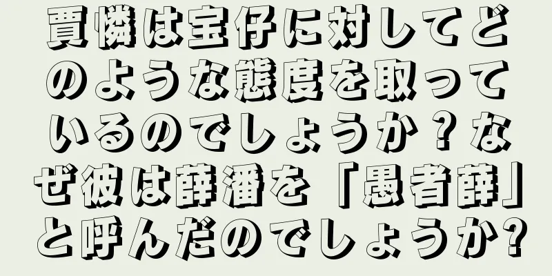 賈憐は宝仔に対してどのような態度を取っているのでしょうか？なぜ彼は薛潘を「愚者薛」と呼んだのでしょうか?