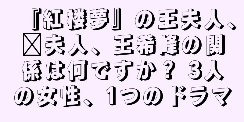 『紅楼夢』の王夫人、邢夫人、王希峰の関係は何ですか？ 3人の女性、1つのドラマ