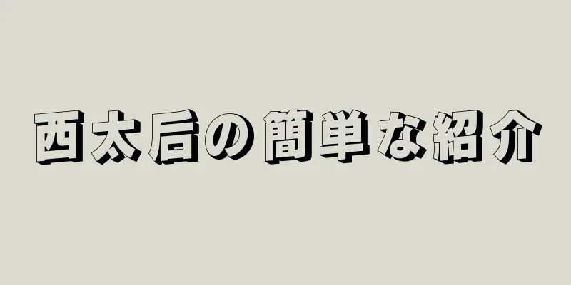 西太后の簡単な紹介