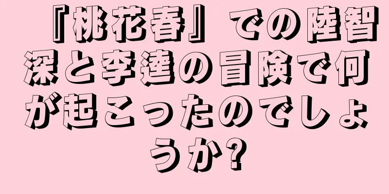 『桃花春』での陸智深と李逵の冒険で何が起こったのでしょうか?
