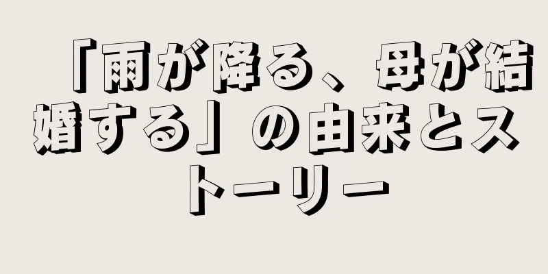 「雨が降る、母が結婚する」の由来とストーリー