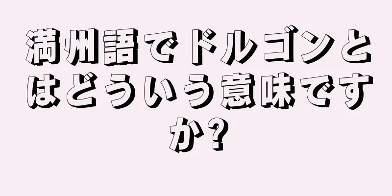 満州語でドルゴンとはどういう意味ですか?