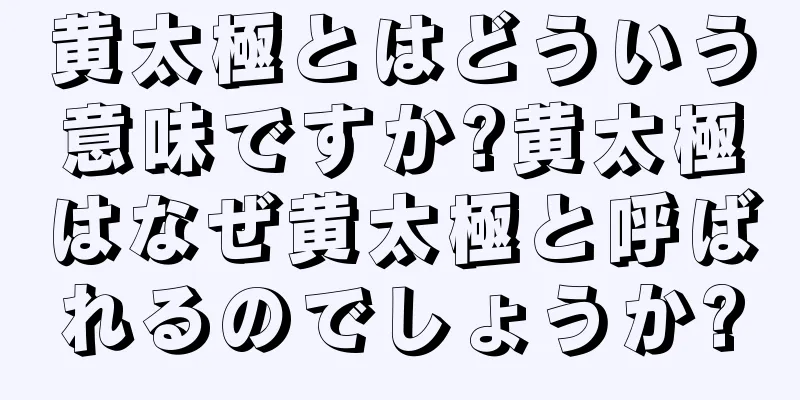 黄太極とはどういう意味ですか?黄太極はなぜ黄太極と呼ばれるのでしょうか?