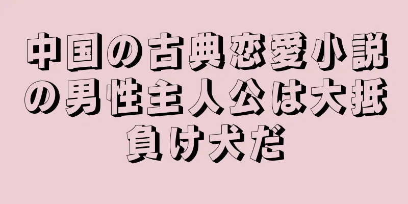 中国の古典恋愛小説の男性主人公は大抵負け犬だ