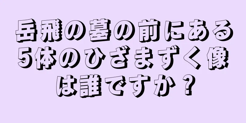 岳飛の墓の前にある5体のひざまずく像は誰ですか？