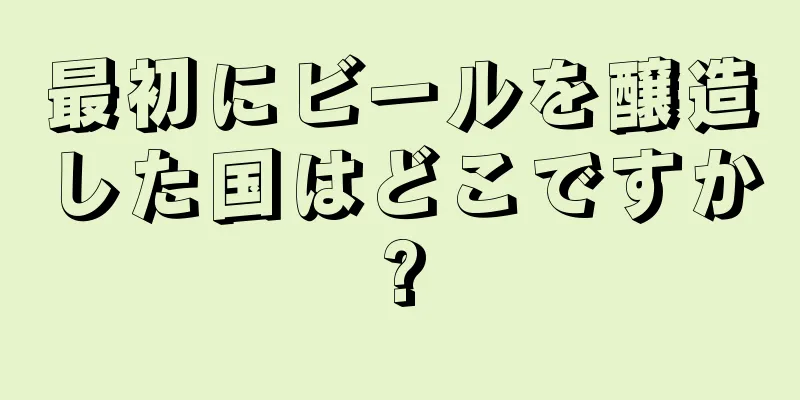 最初にビールを醸造した国はどこですか?