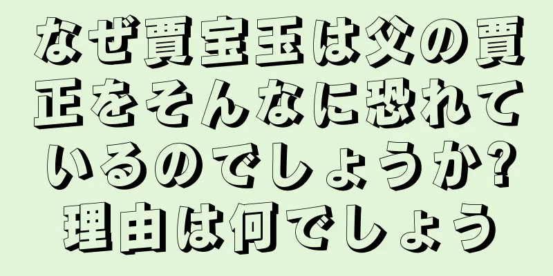 なぜ賈宝玉は父の賈正をそんなに恐れているのでしょうか?理由は何でしょう