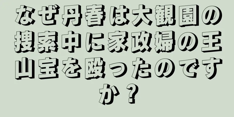 なぜ丹春は大観園の捜索中に家政婦の王山宝を殴ったのですか？