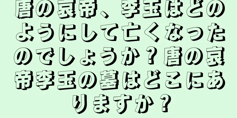 唐の哀帝、李玉はどのようにして亡くなったのでしょうか？唐の哀帝李玉の墓はどこにありますか？