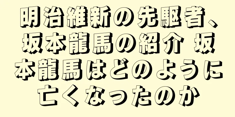 明治維新の先駆者、坂本龍馬の紹介 坂本龍馬はどのように亡くなったのか