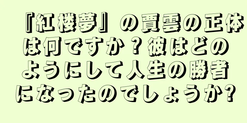 『紅楼夢』の賈雲の正体は何ですか？彼はどのようにして人生の勝者になったのでしょうか?