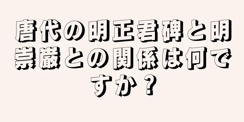 唐代の明正君碑と明崇巌との関係は何ですか？