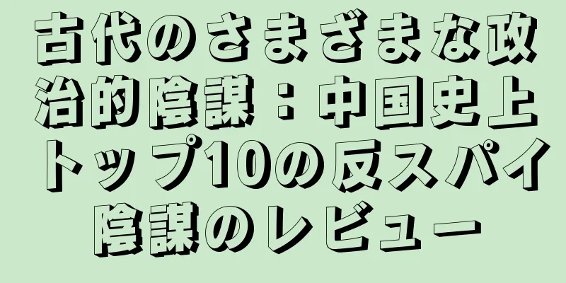 古代のさまざまな政治的陰謀：中国史上トップ10の反スパイ陰謀のレビュー