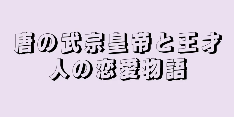 唐の武宗皇帝と王才人の恋愛物語
