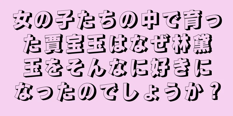 女の子たちの中で育った賈宝玉はなぜ林黛玉をそんなに好きになったのでしょうか？