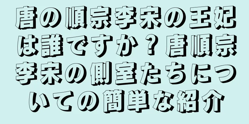 唐の順宗李宋の王妃は誰ですか？唐順宗李宋の側室たちについての簡単な紹介