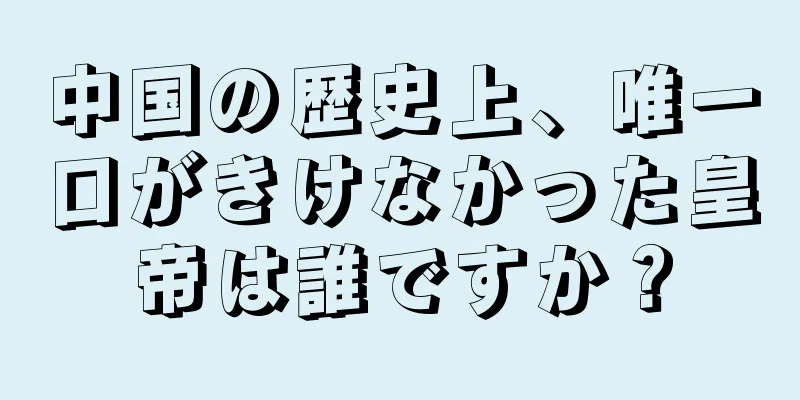 中国の歴史上、唯一口がきけなかった皇帝は誰ですか？