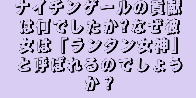 ナイチンゲールの貢献は何でしたか?なぜ彼女は「ランタン女神」と呼ばれるのでしょうか？