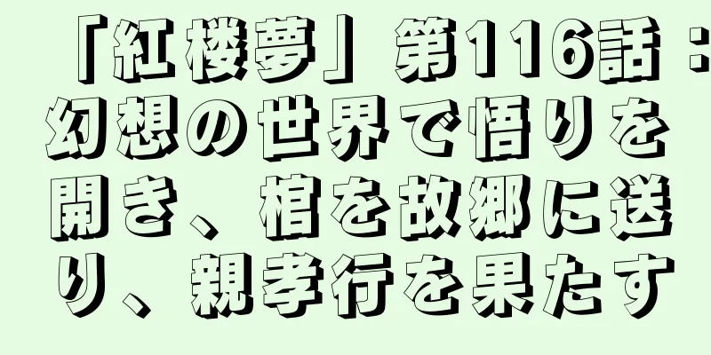 「紅楼夢」第116話：幻想の世界で悟りを開き、棺を故郷に送り、親孝行を果たす