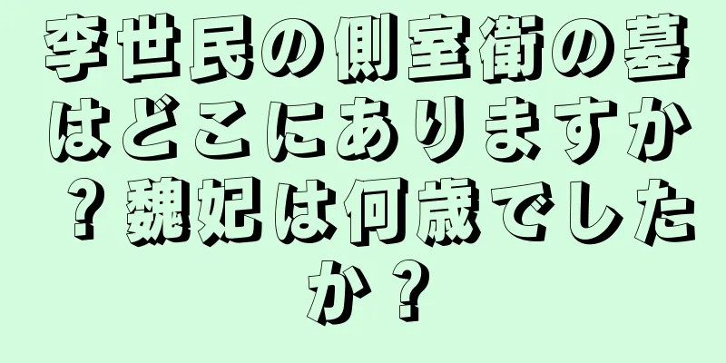 李世民の側室衛の墓はどこにありますか？魏妃は何歳でしたか？
