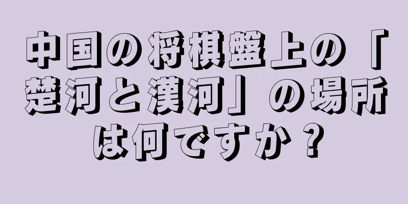 中国の将棋盤上の「楚河と漢河」の場所は何ですか？