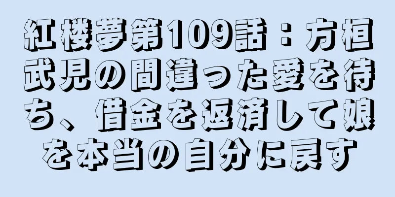 紅楼夢第109話：方桓武児の間違った愛を待ち、借金を返済して娘を本当の自分に戻す